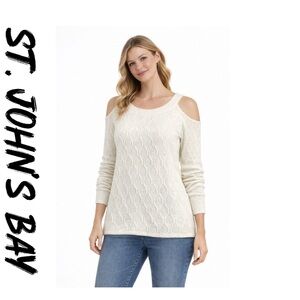 St. John’s bay Cold shoulder knit sweater